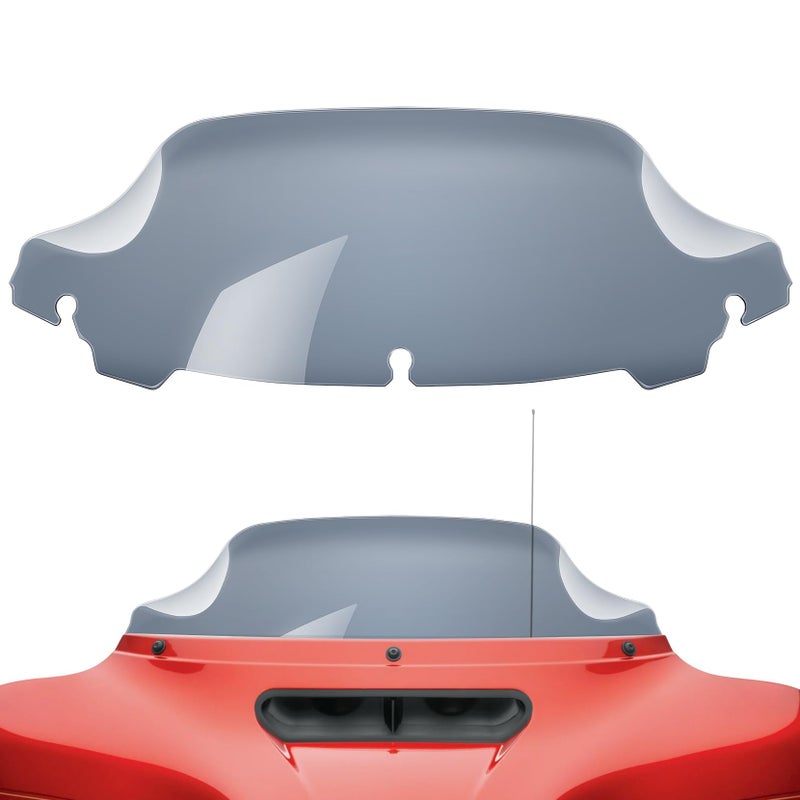 Amazicha 7" Smoke Wave Windshield Windscreen Compatible for 2014-2023 Harley Davidson Touring Street Glide/Electra Glide/Ultra Limited/Tri Glide FLHT FLHX FLHXS FLHTK (Tint) - Image 1